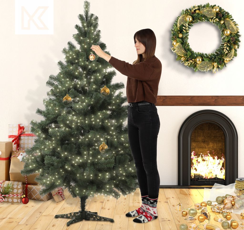 Albero di Natale Abete Cristallo Real Touch 180 cm