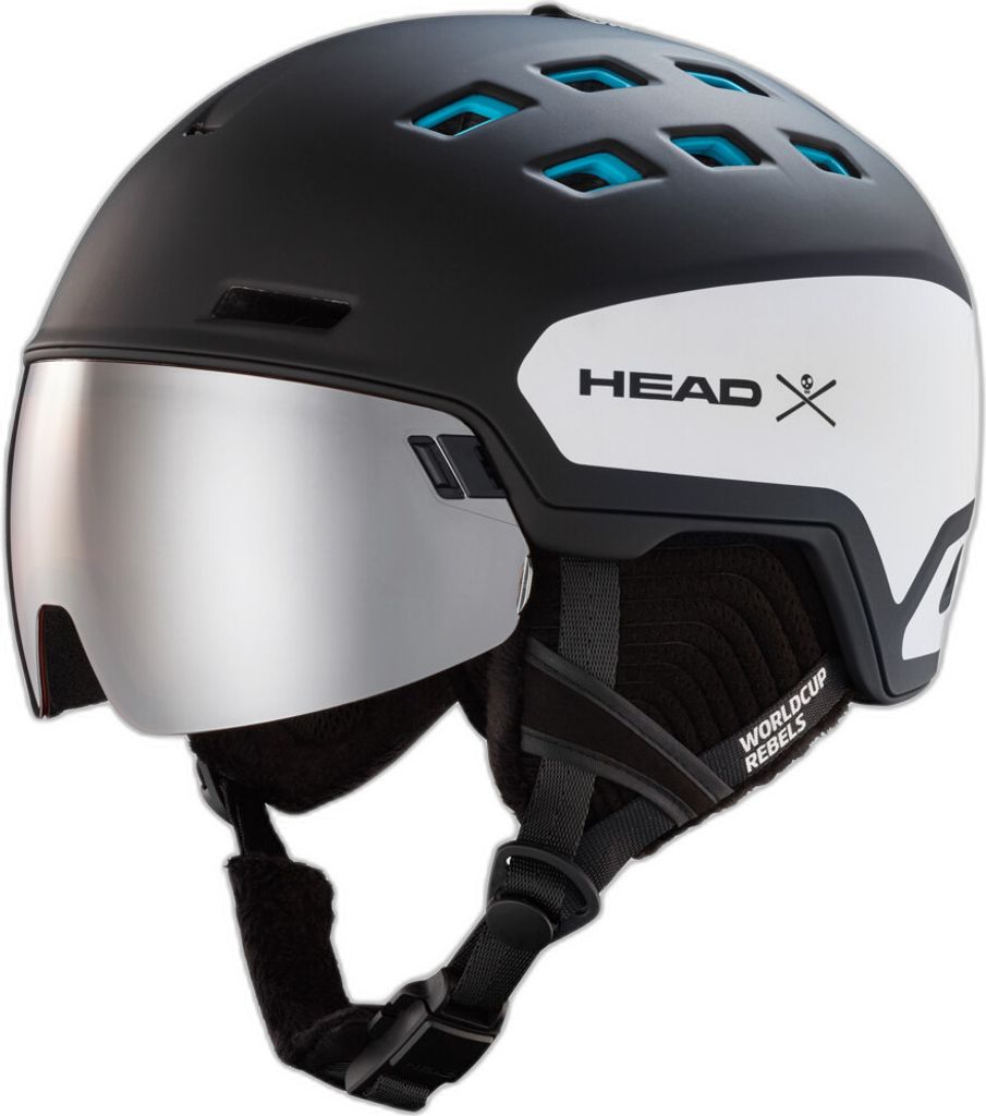 Head Radar Visor Helm Schwarz XS-S / Silver-Red/CAT2 Produktbild 