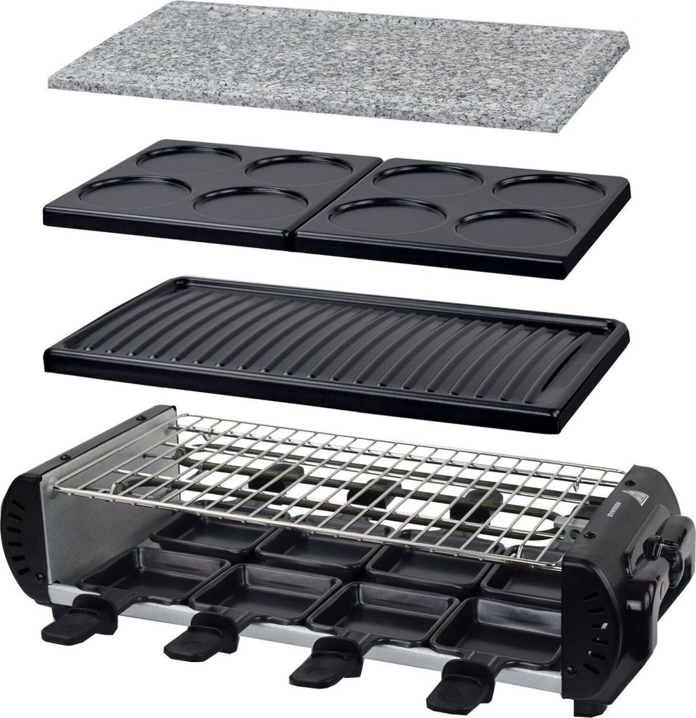 Syntrox Germany Raclette 8 Personen 4 Platten Heißer Stein Produktbild 