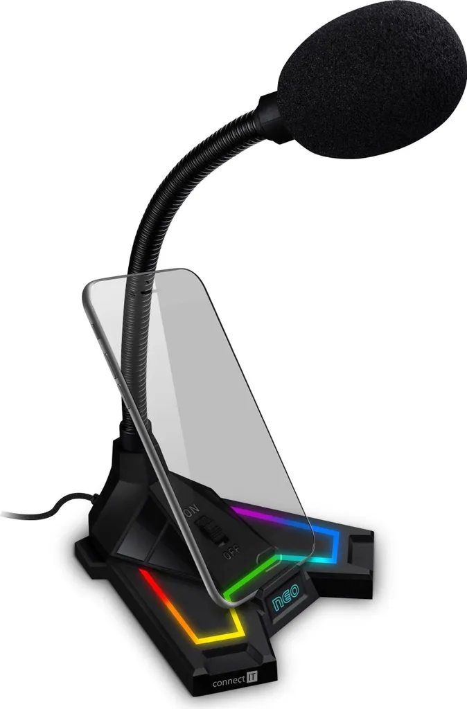 Microphone Anti Bruit de Clavier CONNECT IT NEO RGB ProMIC USB