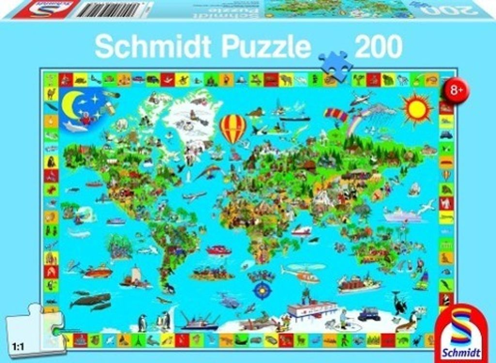 200 Teile Schmidt Spiele Kinder Puzzle Deine bunte Erde 56118