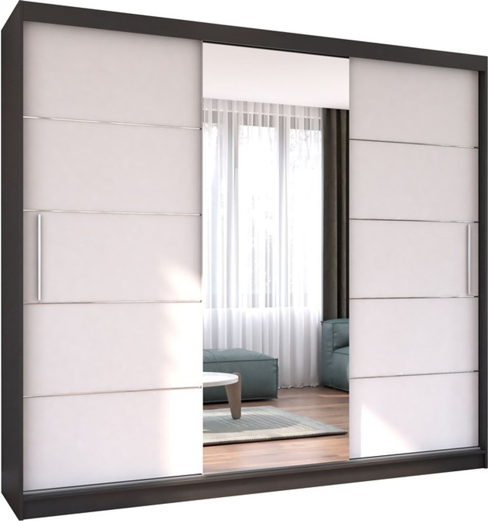Easy4You Astra Schwarz/Weiss Schiebetürenschrank Produktbild 