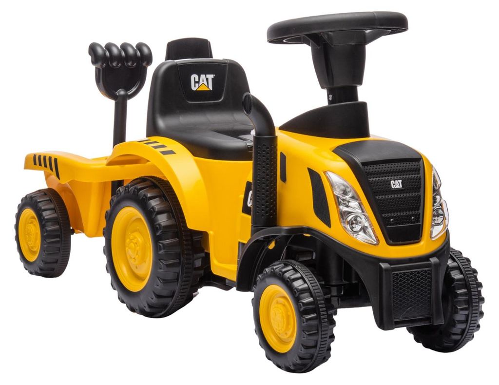 Puck CAT Traktor mit Anhänger | Kinder Laufauto Produktbild  KI-generiertes Bild