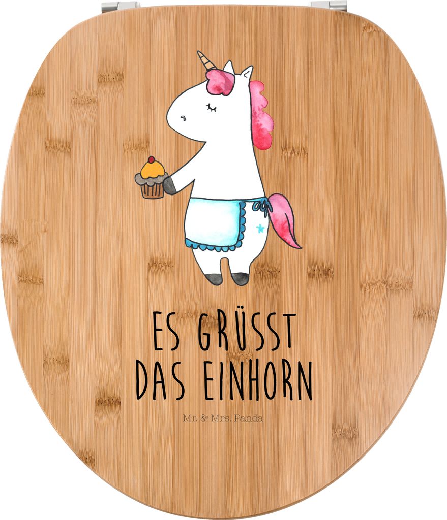 Mr. & Mrs. Panda klo deckel Einhorn Muffin - Transparent - Geschenk, Klobrille, Geburtstagsgrüße, WC Sitz, Unicorn, Geburtstag, Brille, Toiletten...