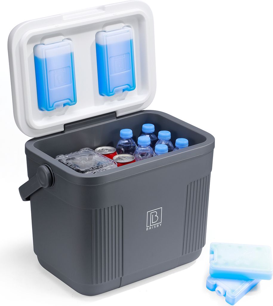 Brisby Kühlbox, groß, 22 Liter – Grau – Bis zu 40 Stunden Produktbild 