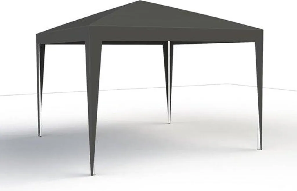 Toit de pavillon 3x3m imperméable en polyester 160g gris clair Starter - 2