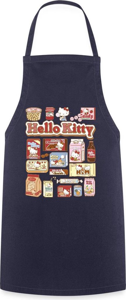 Spreadshirt Hello Kitty Snack Collage Kochschürze, One size, Navy