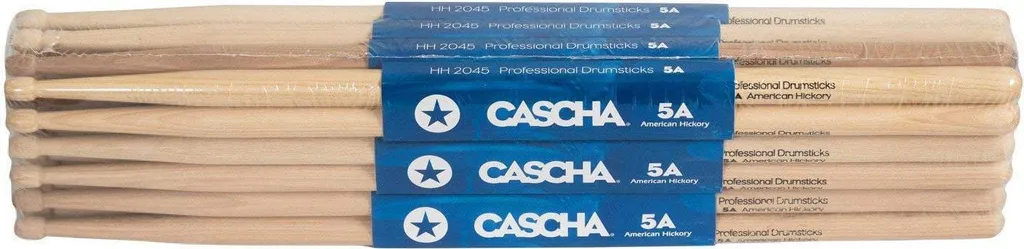 Baguettes 5A Hickory Américain CASCHA HH 2046 haute résistance 12 paires