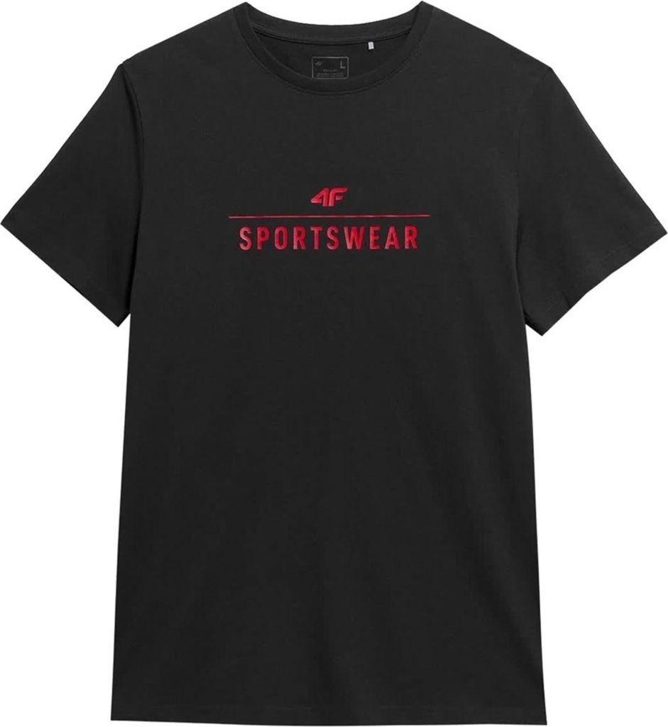 4F Herren T-Shirts Schwarz 4FSS23TTSHM539-21S Grösse S