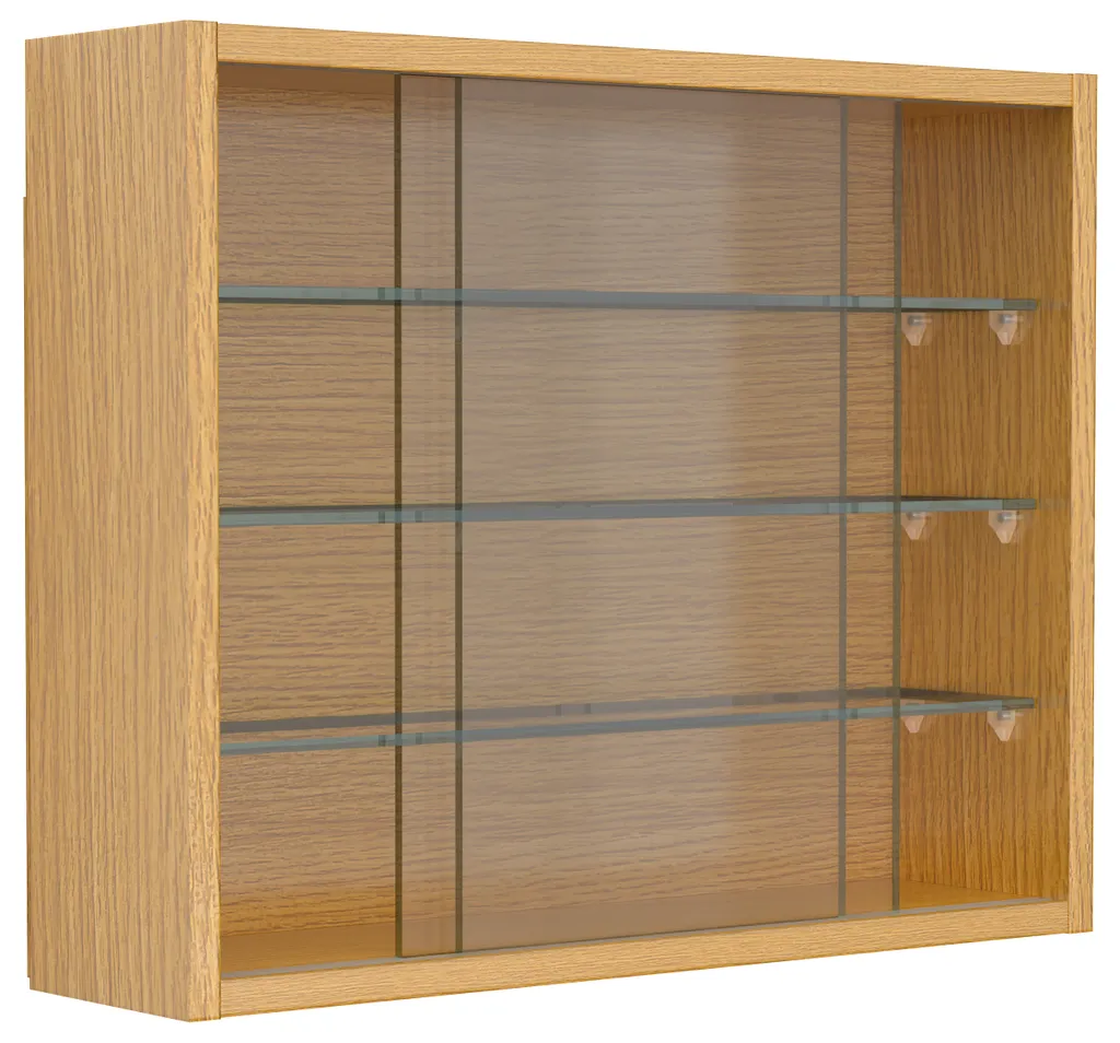 Vetrina Espositiva VCM Drivalo Rovere Miele - 50x40 cm Vetro ESG