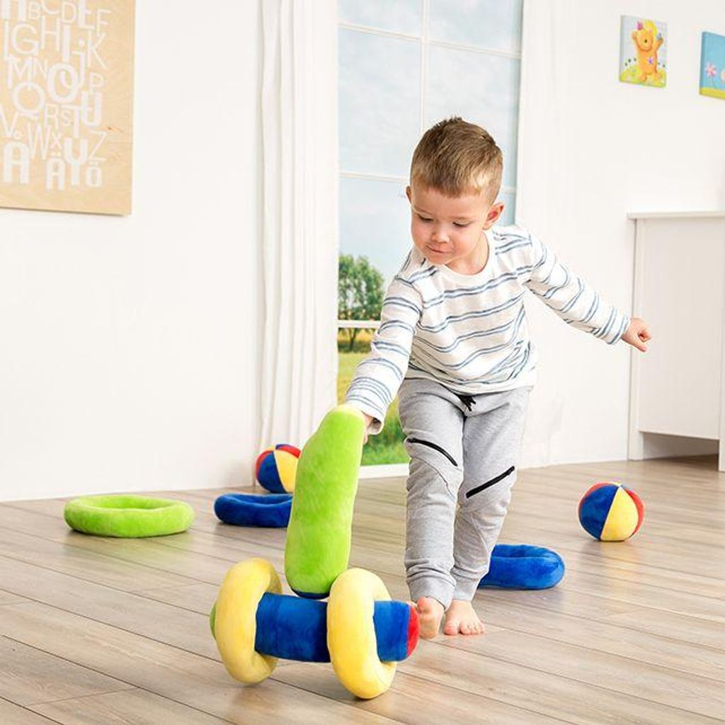 Beleduc Lernspiel Happy Rings - buntes Kartonspielzeug für Kinder