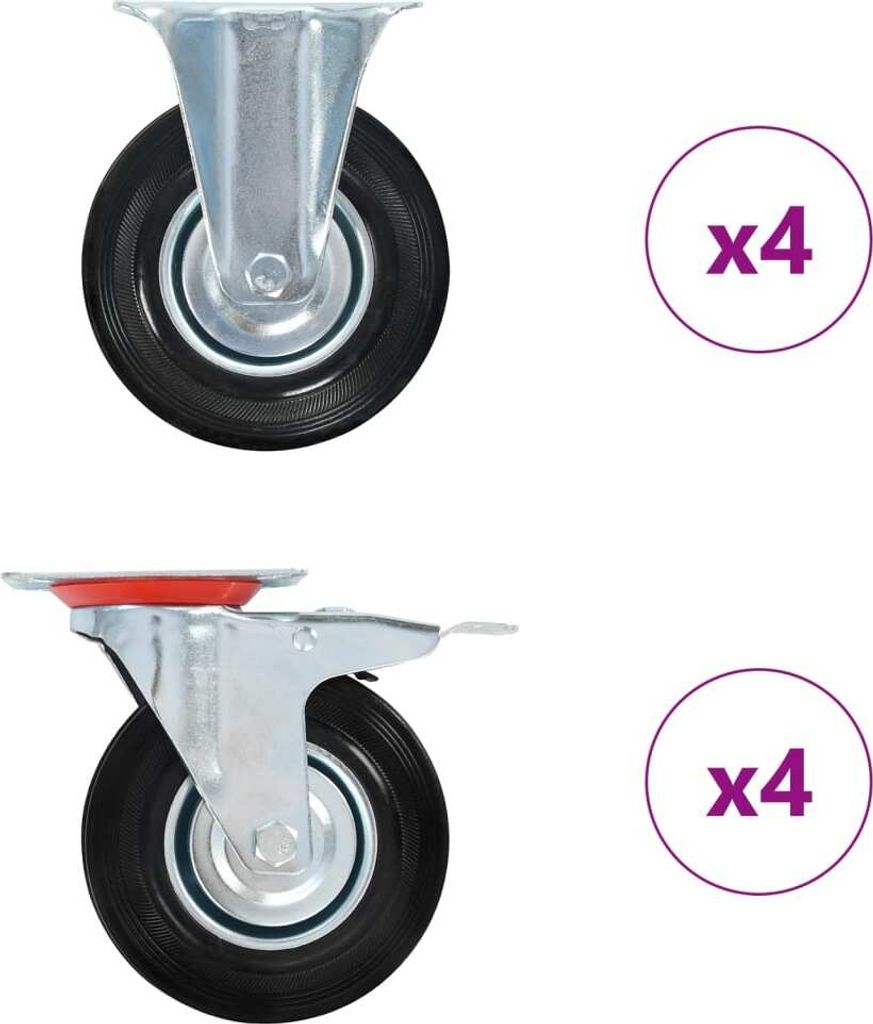 8 Stk. Rollen 125 mm