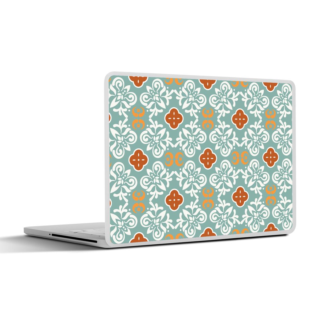 MuchoWow Laptop Aufkleber Sticker Cover Muster - Blumen - Abstrakt 30x21 cm - Sticker für Laptop - Selbstklebend