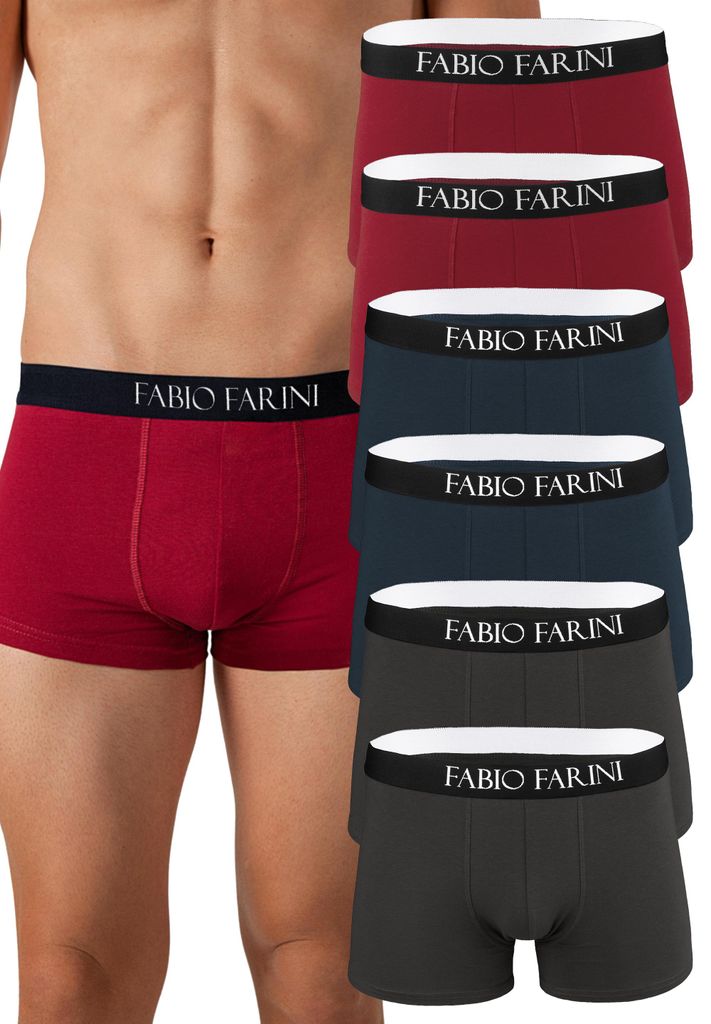 Fabio Farini - 6 Stück Herren Boxer Unterhosen Baumwolle - Produktbild 