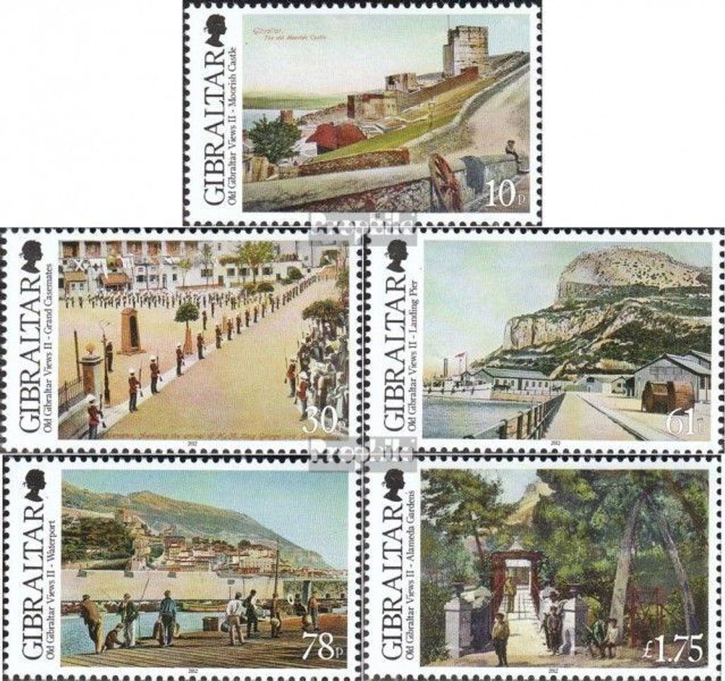 Briefmarken Gibraltar 2012 Mi 1499-1503 (kompl.Ausg.) postfrisch Frühere Ansichten Gibraltar