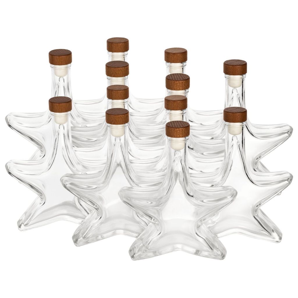 12x bottiglie di liquore stella 200ml - bottiglie vuote da Immagine del prodotto 