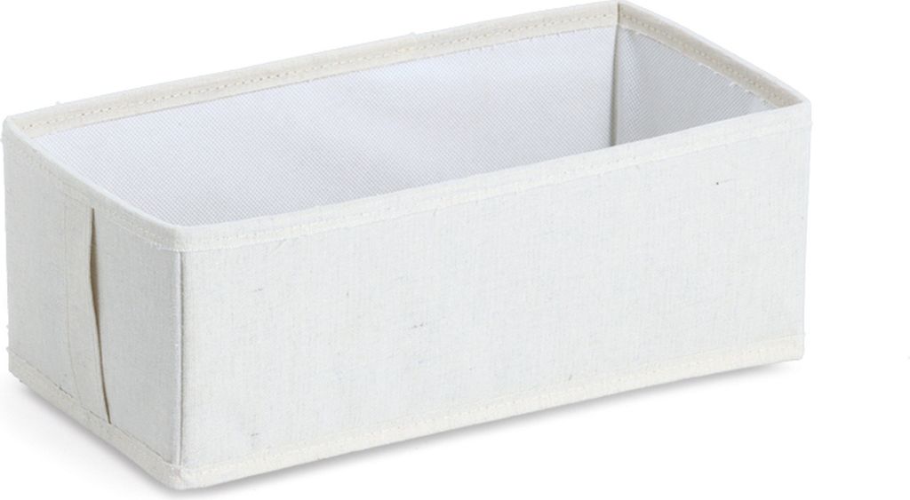 Zeller Aufbewahrungsbox, Polyester/Vlies, beige, ca. 15 x 30 x 11 cm
