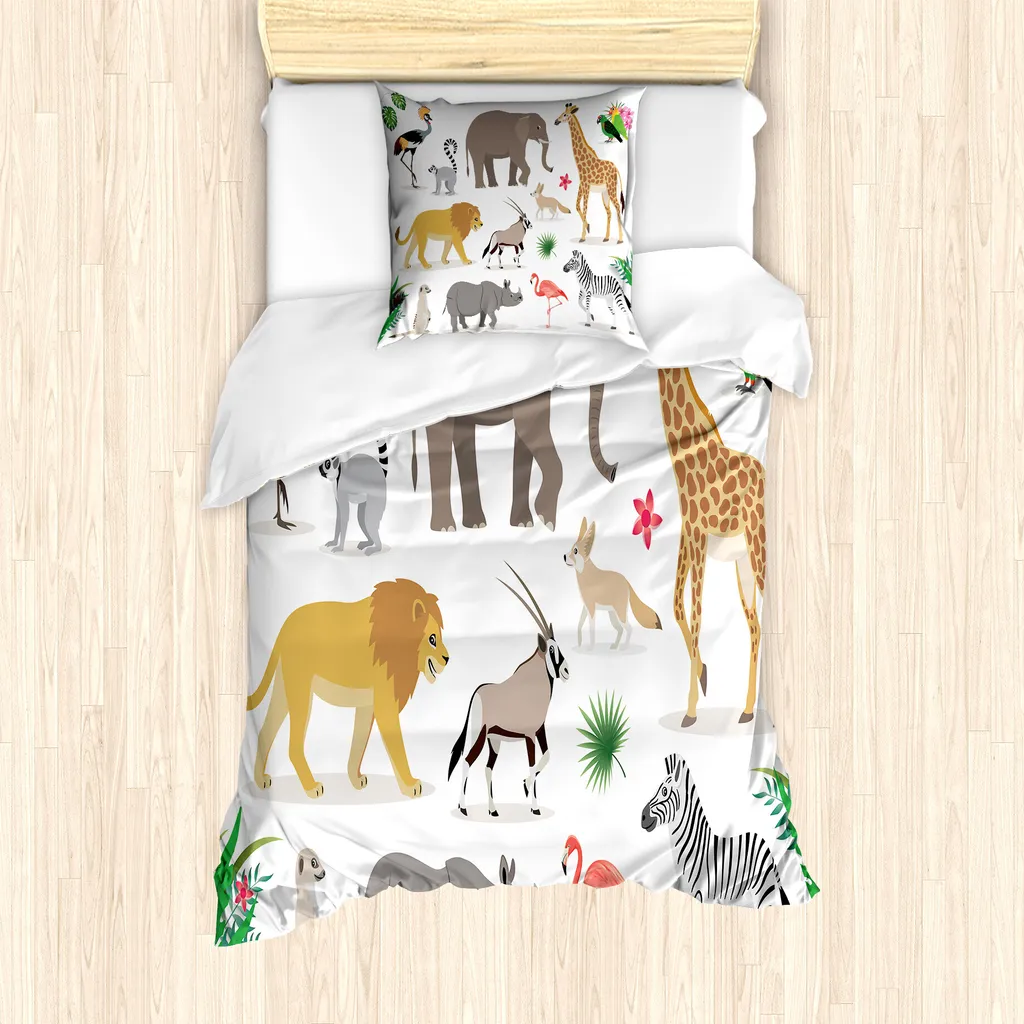 Set Copripiumino Singolo ABAKUHAUS Tropic Creatures 135x200 Antiacaro