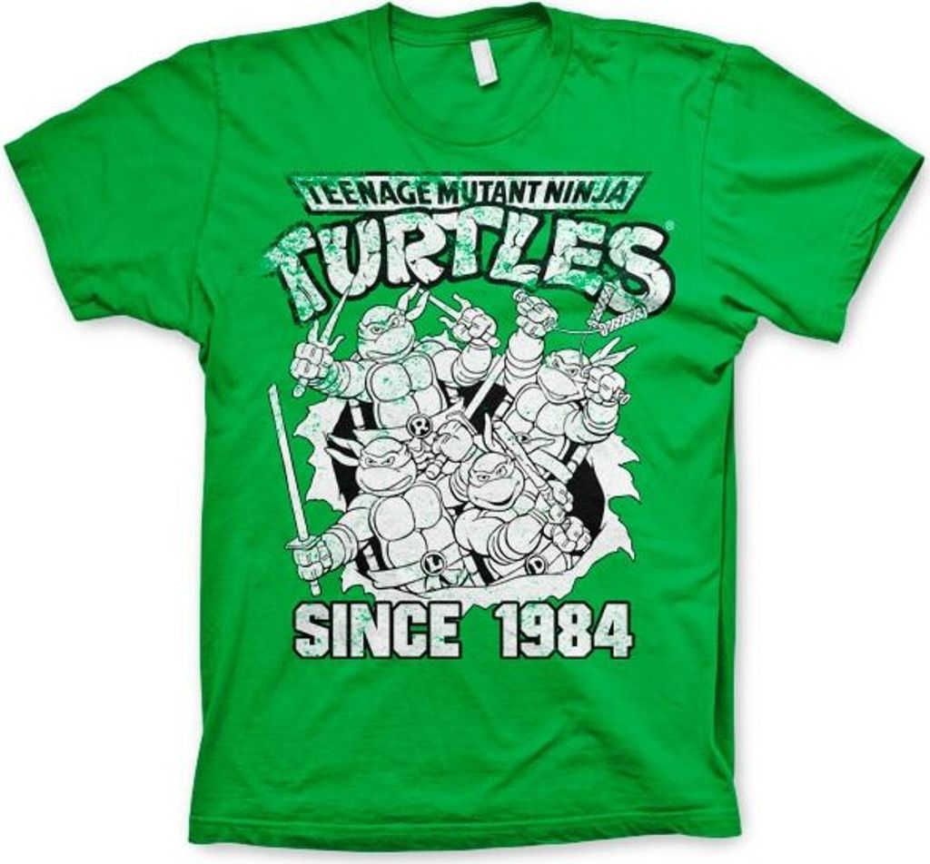TMNT Distressed Since 1984 T-Shirt - Medium - Green