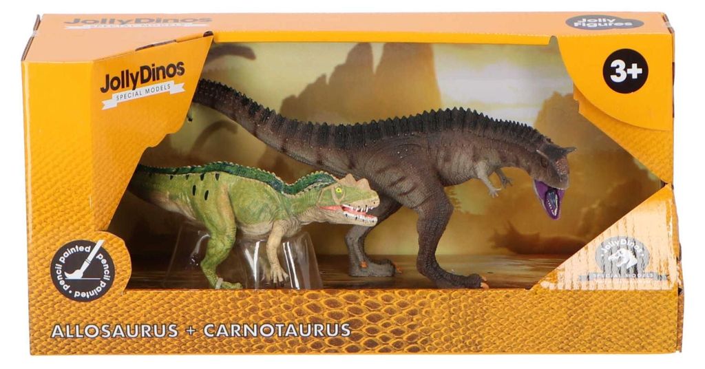 Jollity Spielzeug Carnotaurus Dinosaurier – 2er-Set