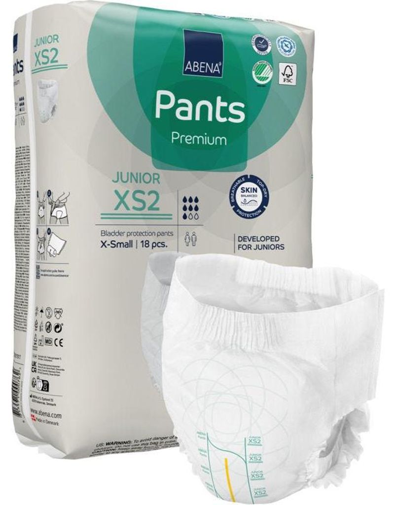 Abena Pantaloni Junior Premium Xs2 18 pz Immagine del prodotto 