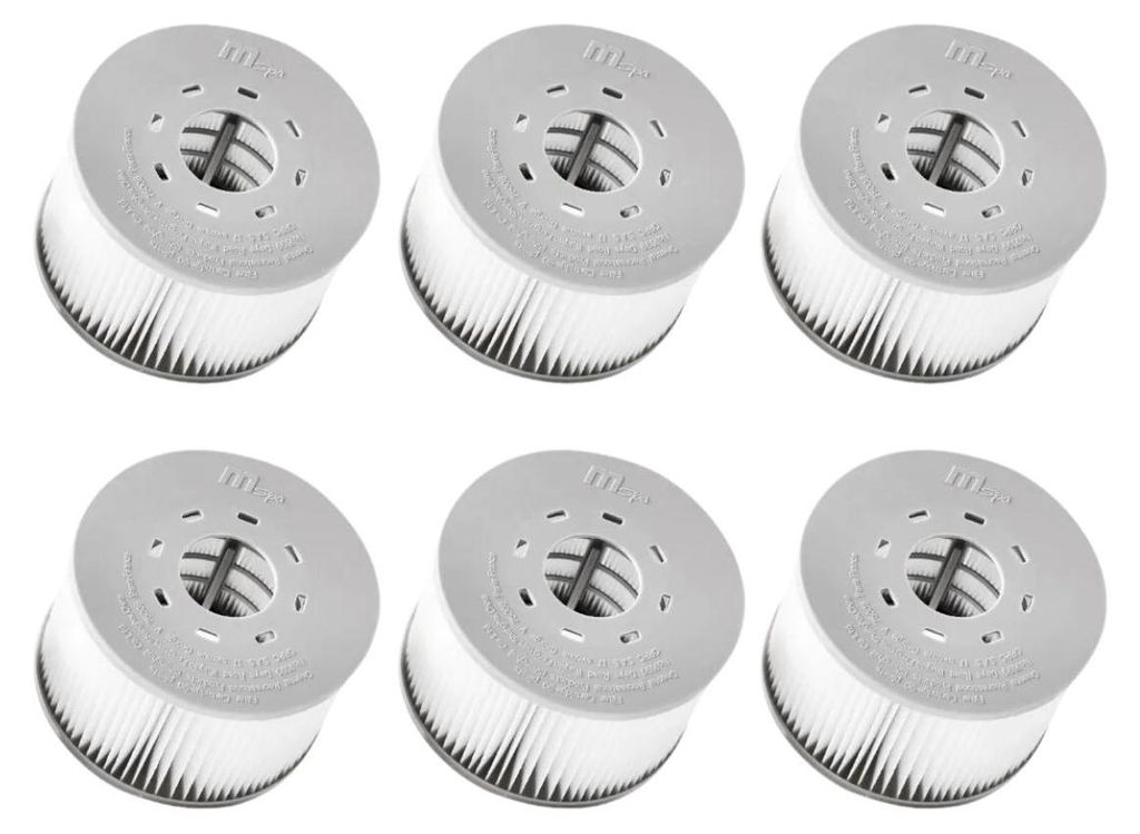 MSpa Whirlpool-Filter 6er-Set Ersatzkartusche Ø 10,6 cm Produktbild 