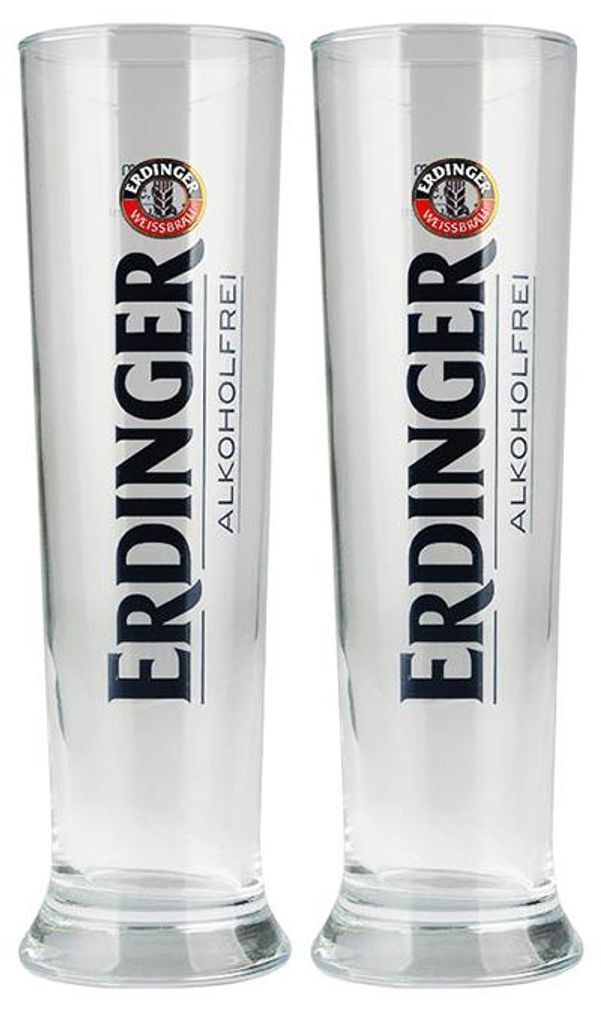 Erdinger Weizenbier Alkoholfrei  Weissbier Gläser 0,5l - 2 Immagine del prodotto 