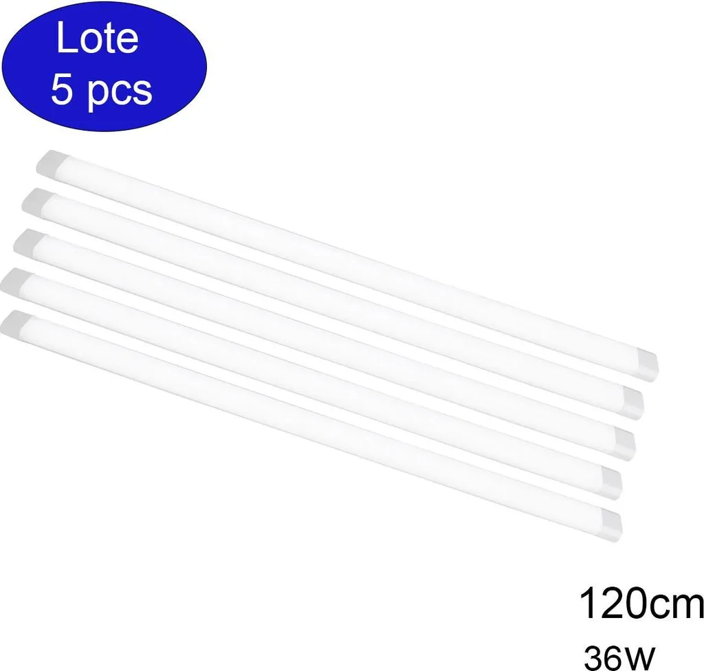 Éclairage LED Puissant 120cm Lot de 5 pour Garage Sombre et sans Reflets