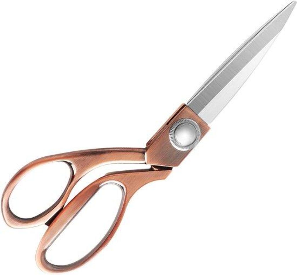 Nähschere 8 Zoll – Professionelle, strapazierfähige Schneiderschere aus rostfreiem Stahl mit kupferfarbenem Griff für Stoff, Leder, Schneidere...