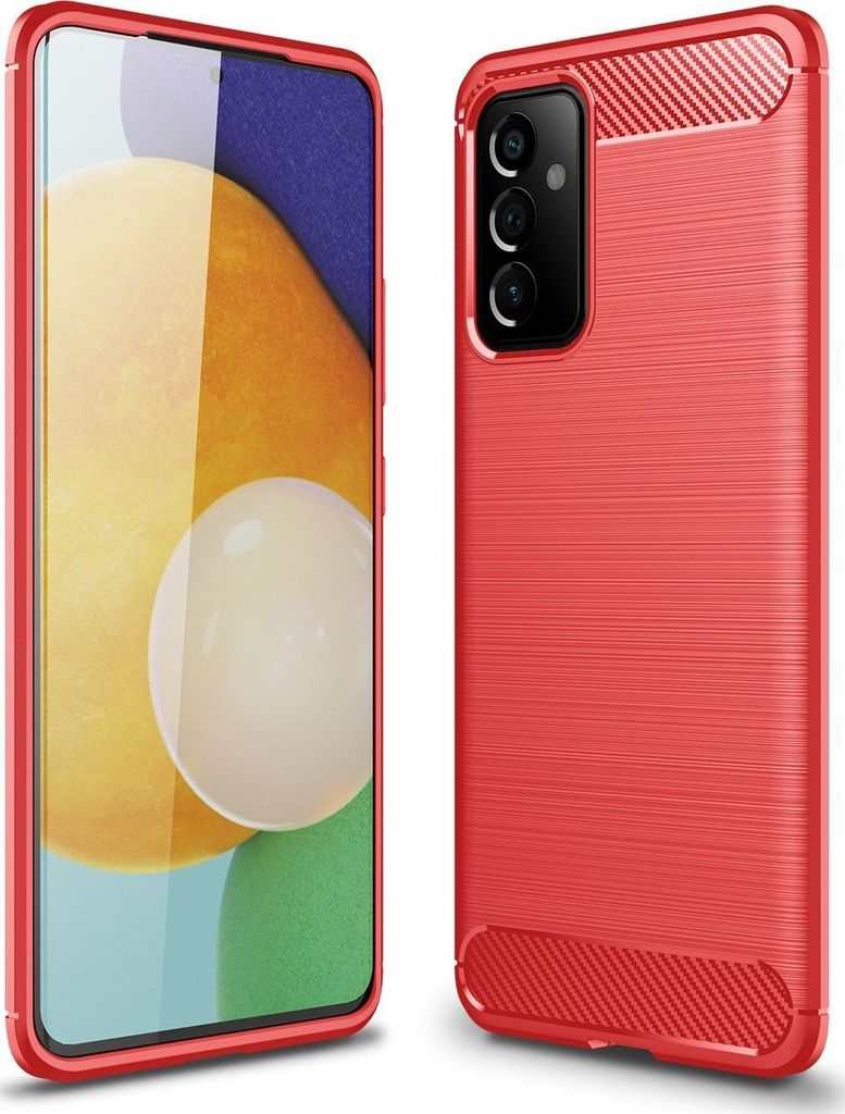Mobigear Brushed Slim Samsung Galaxy A82 5G Hülle Flexibles TPU Backcover - Rot