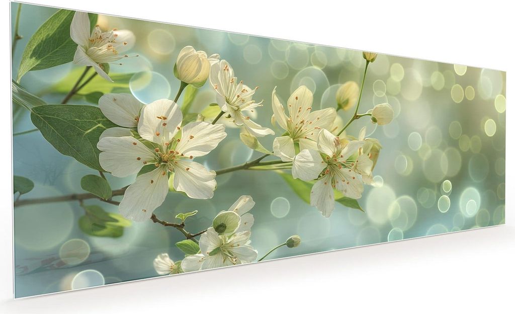 Küchenrückwand Spritzschutz Glas mit Motiv Fruehlingserwachen 40 x 40 cm