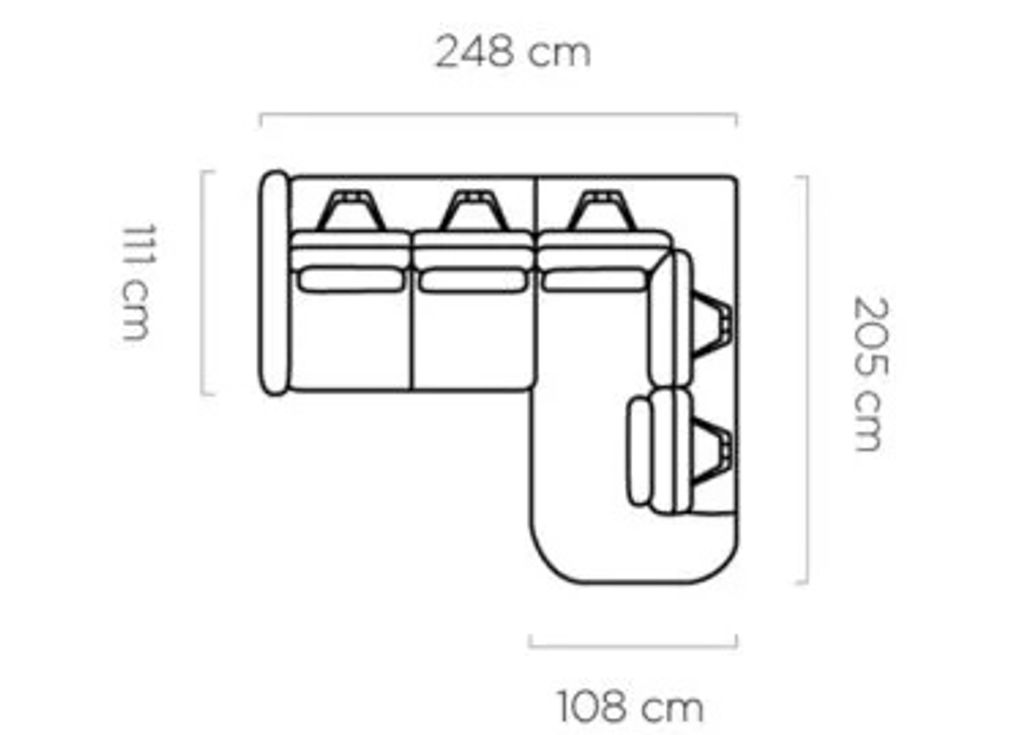 DOMO-HOME Ecksofa mit Schlaffunktion ILUSIO L – Modernes Ecksofa mit hoher Sitzkomfort 250x205cm | Verstellbare Rückenlehne | Hochwertige Materi...