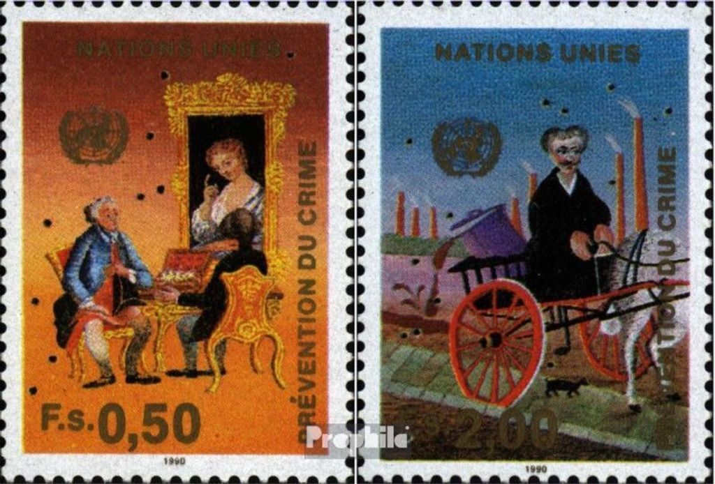 Briefmarken UNO - Genf 1990 Mi 190-191 (kompl.Ausg.) postfrisch Freimarken