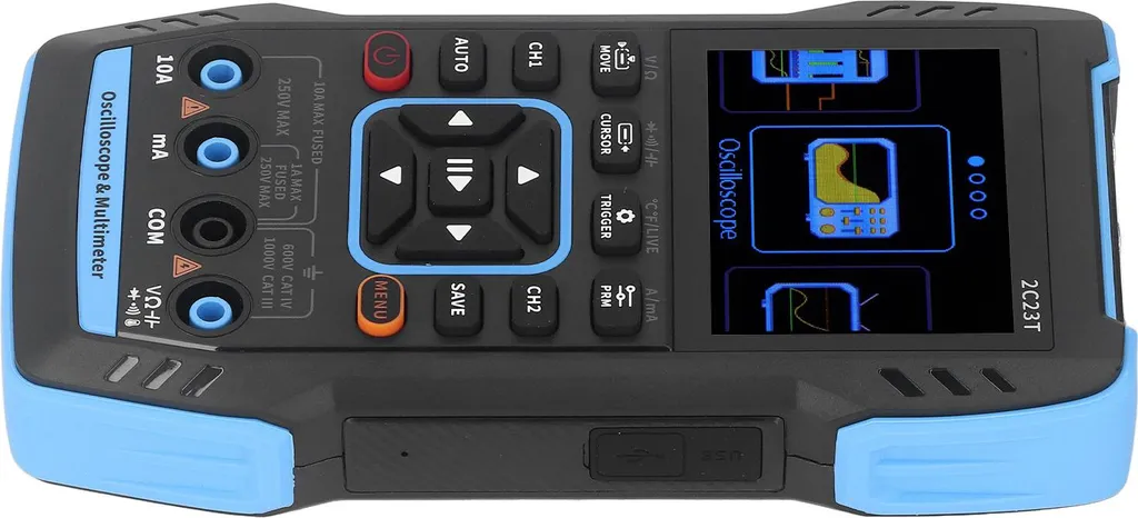 Oscilloscope numérique portable 2 canaux avec fonctions multimètre