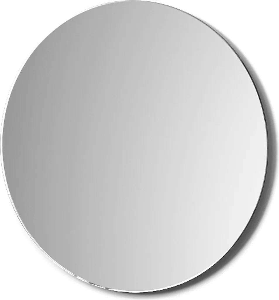 Miroir mural 60cm pour entrée et salon, modèle rond Livinity Marano bois