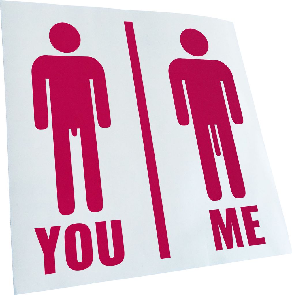 hauptsachebeklebt Kiwistar - Autoaufkleber - You vs. Me - Längenvergleich Heckscheibe - Aufkleber für Auto Kfz Fahrrad, LKW, Truck Mofa