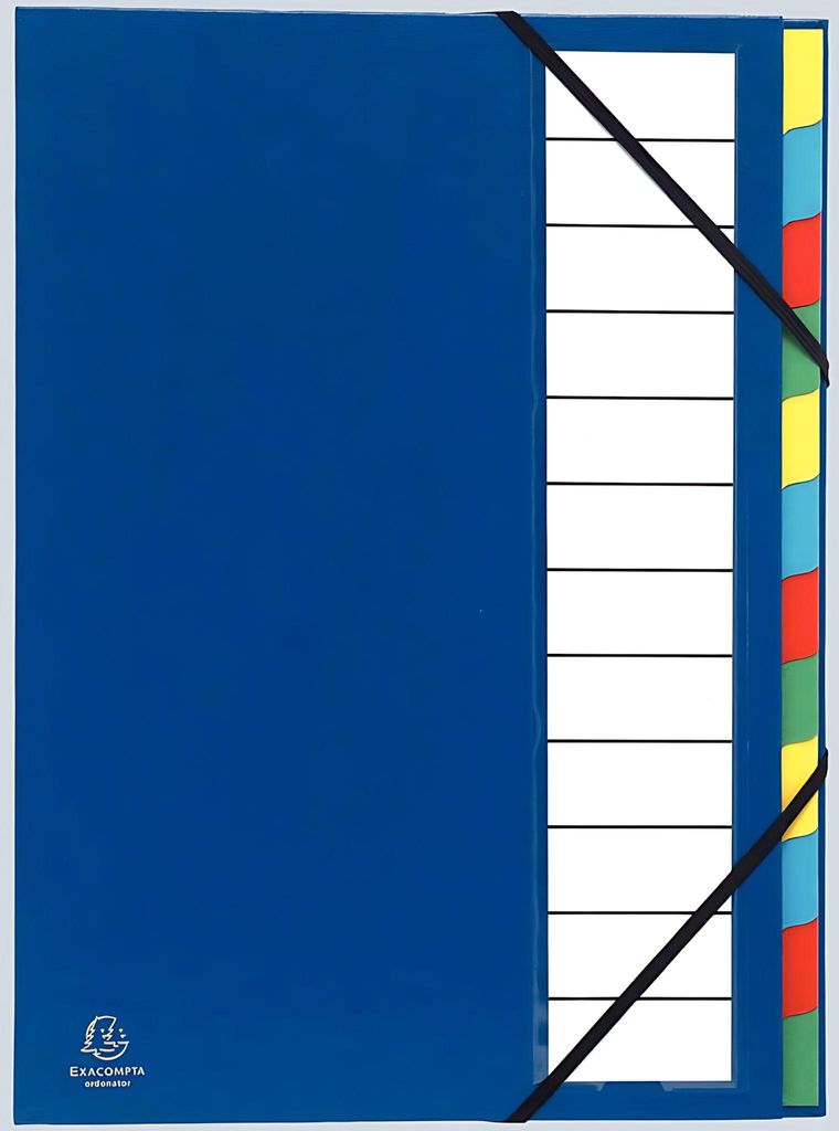 Exacompta 55342E, Blau, A4, 600 Blätter, 225 g/m², Gummiband, 235 mm