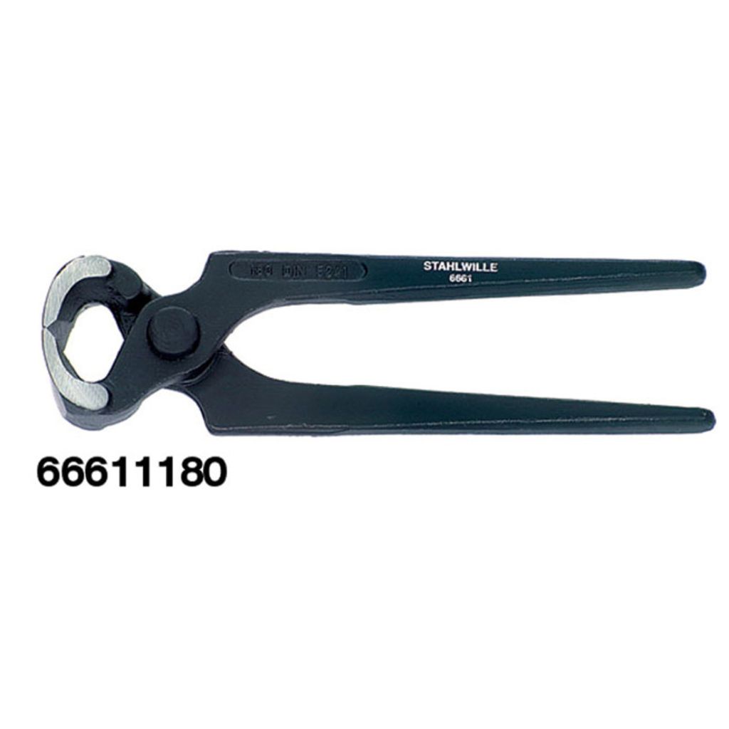 STAHLWILLE Kneifzange L.200mm Kopf poliert Griffe schwarz lackiert