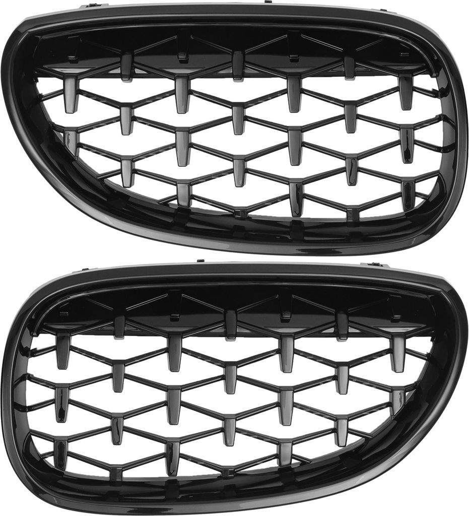 Frontstoßstangen-Kühlergrill für BMW 5er E60 2004-2009, links und rechts, 1 Paar, schwarz