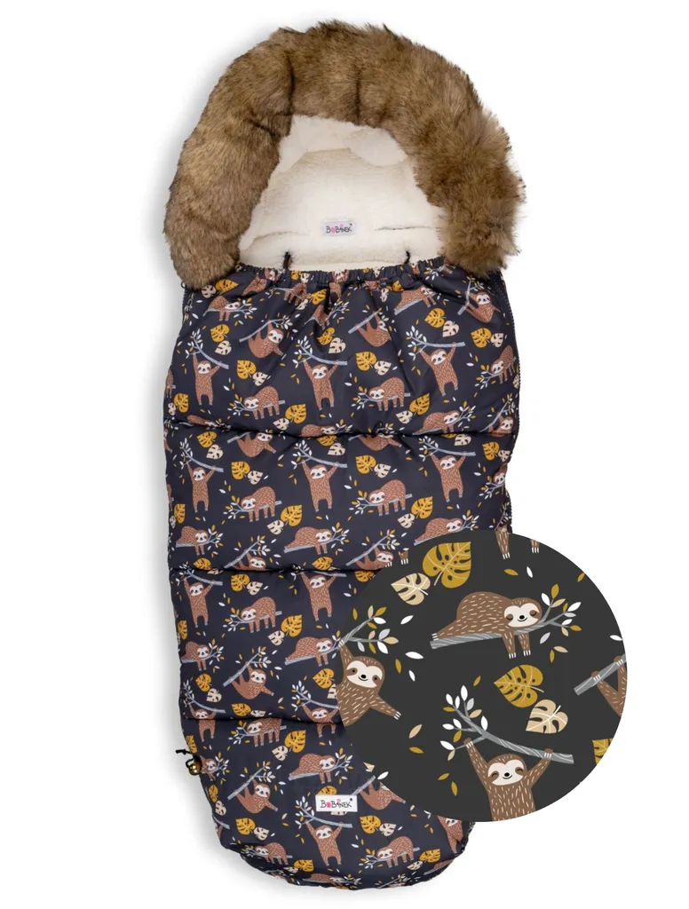Porte-bébé physiologique Bobánek Paresseux en coton bio ultra doux