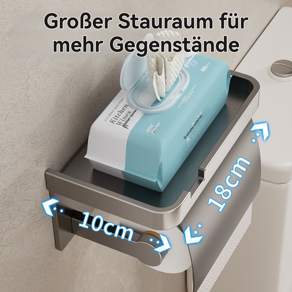 Ubeesize Toilettenpapierhalter – Wandmontage Oder Freistehend – Wasserdicht & Platzsparend