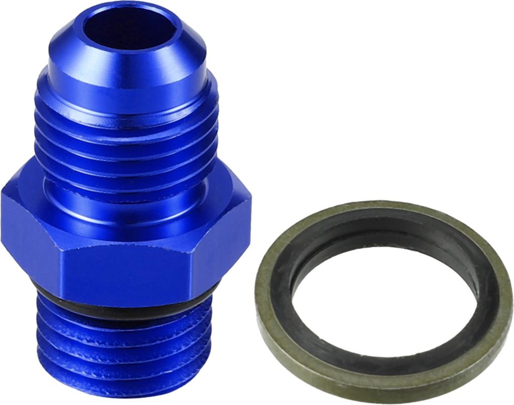 Kraftstoffanschluss mit Unterlegscheibe / Innere Kraftstoffleitung Männlicher Flanschadapter für Autos M14x1.5 zu 6AN Männlicher Flanschadapter ...