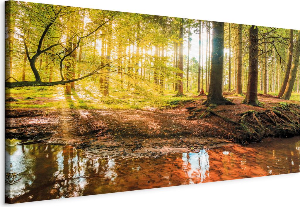 Italienischer Leinwand Leinwandbild - Autumnal Reverie 120x60 cm Landschaften c-B-0174-b-a