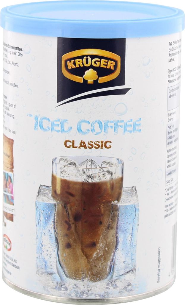 A can of Krüger Iced Coffee Classic.