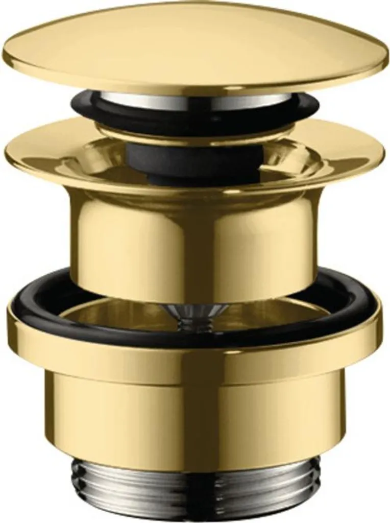Dettagli di Stile: Scarico Hansgrohe 50100990 Push-Open Gold Optic