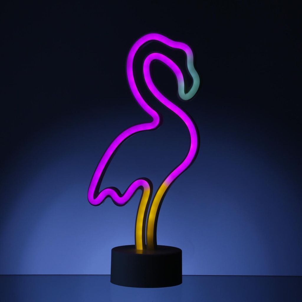 LED NEON Figur FLAMINGO - Neonlicht - H: 30cm - Batterie Produktbild 