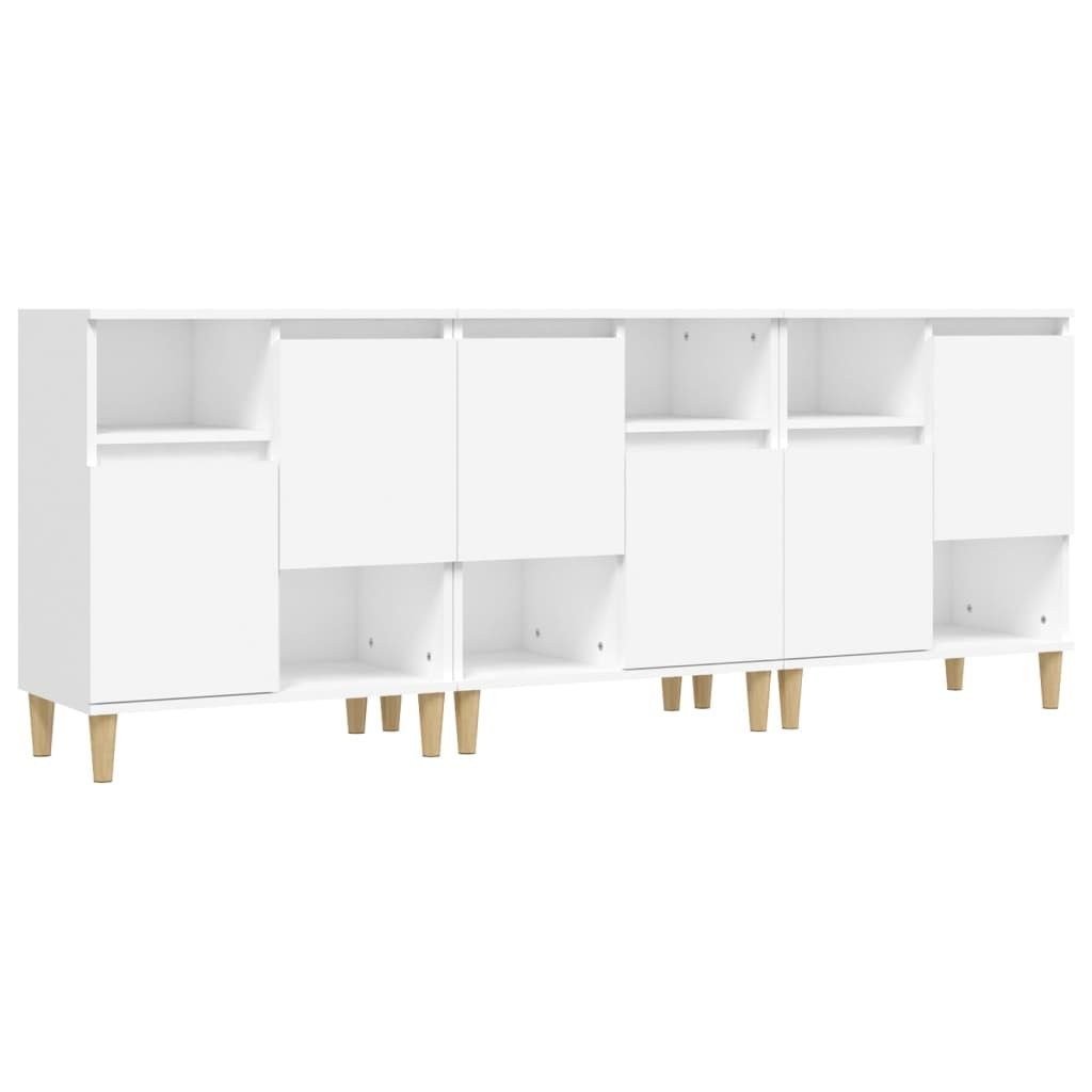 Kommoden - HOMMIE, Sideboards 3 Stk. Weiß 60x35x70 cm Holzwerkstoff 2023