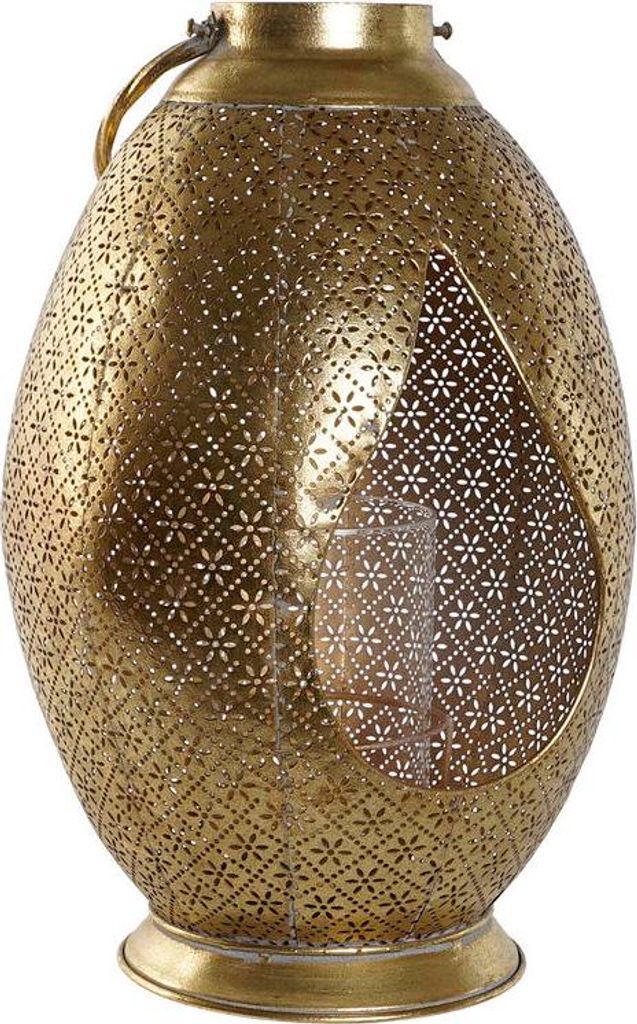Kerzenschale Home ESPRIT Gold Metall Kristall 24 x 24 x 38,5 cm