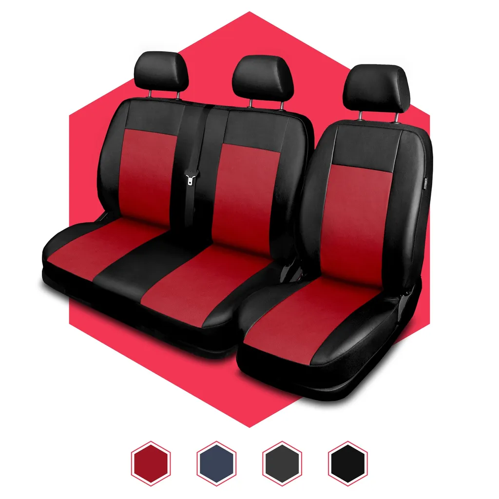Coprisedili Universali 1+2 Rosso per Veicoli Commerciali e BUS