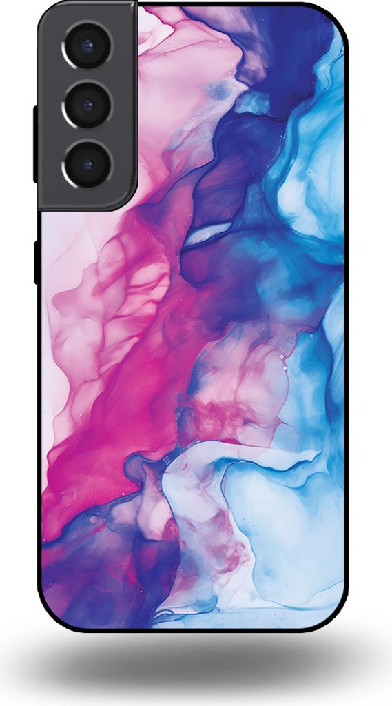 Smartphonica Telefon Fall geeignet für Samsung Galaxy S22 Plus mit rosa blau Marmor Print - TPU Backcover Fall Rose blau Marmor Design